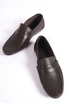 کفش لوفر قهوه ای مردانه چرم خالص Mubiano - کد 755777357