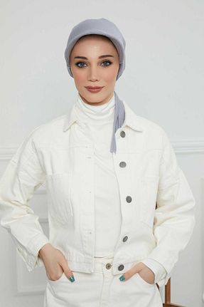 کلاه شنای حجاب طوسی زنانه Aisha