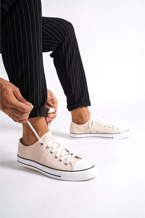 کفش اسنیکر بژ مردانه بند دار Mubiano - کد 744814816
