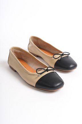 بابت بژ زنانه چرم خالص Mubiano Collection - کد 818422709