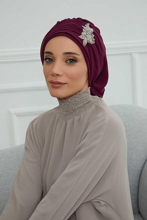 شال بنفش زنانه شیفون Aisha