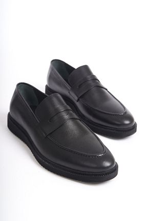 کفش لوفر مشکی مردانه چرم خالص Mubiano - کد 824563485