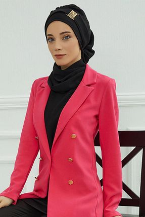 شال مشکی زنانه پنبه پلی استر Aisha