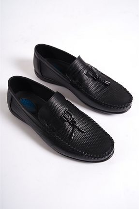 کفش لوفر مشکی مردانه چرم خالص Mubiano - کد 730756846