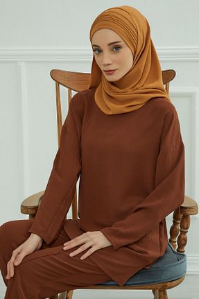 شال سرمه ای زنانه پنبه پلی استر Aisha