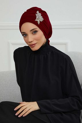 شال زرشکی زنانه شیفون Aisha