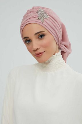 شال صورتی زنانه شیفون Aisha