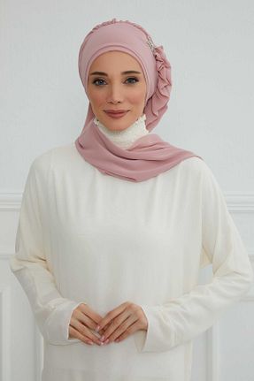 شال صورتی زنانه شیفون Aisha