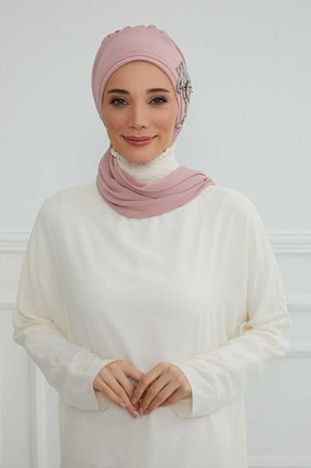 شال صورتی زنانه شیفون Aisha