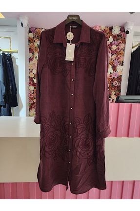 پیراهن زرشکی زنانه رگولار FUAT GÜRSEN - کد 867609989