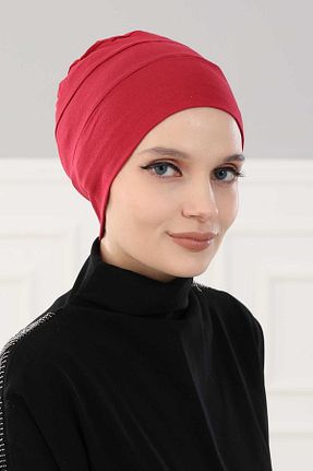 کلاه شنای حجاب زرشکی زنانه Aisha