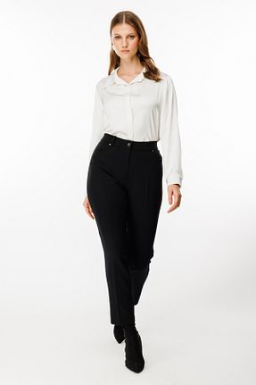 شلوار سایز بزرگ مشکی زنانه بافتنی Ekol - کد 867609328