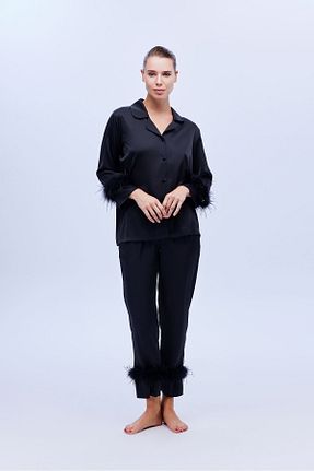 ست لباس راحتی مشکی زنانه ساده MAISON NIDA - کد 867644089