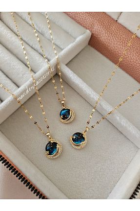 گردنبند استیل ( فولاد ) طلائی زنانه استیل ضد زنگ m mavi deniz accesories - کد 775358319