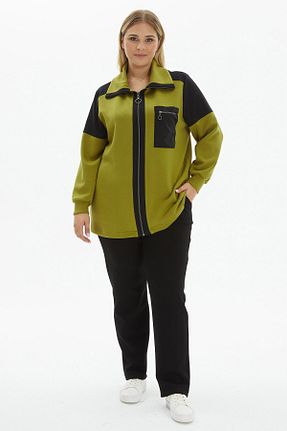 بلوز سبز زنانه ساده EMWORKXXL - کد 867626083
