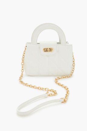 کیف دوشی بژ زنانه چرم مصنوعی Forever 21 - کد 867658752