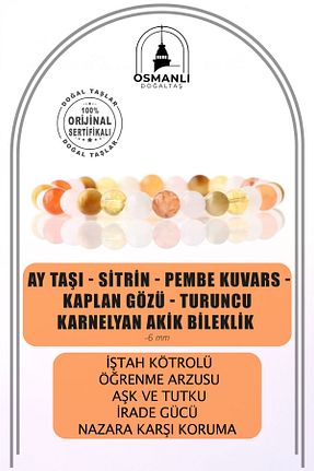 دستبند جواهر رنگی زنانه سنگ طبیعی OSMANLI DOĞAL TAŞ - کد 319905121