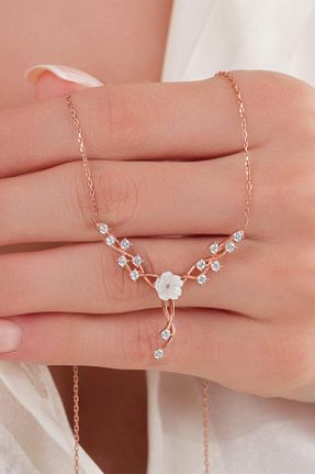 گردنبند نقره صورتی زنانه 925 عیار Tmt Silver - کد 867656948
