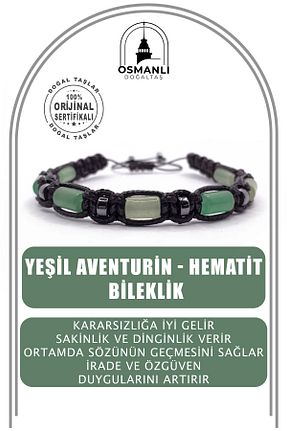 دستبند جواهر سبز زنانه سنگ طبیعی OSMANLI DOĞAL TAŞ - کد 819063462