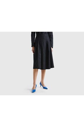 دامن مشکی زنانه پارچه United Colors of Benetton - کد 867669052