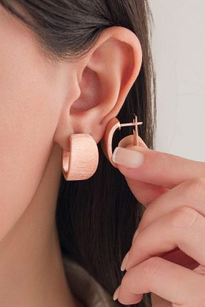 گوشواره نقره صورتی زنانه 925 عیار Tmt Silver - کد 868524632