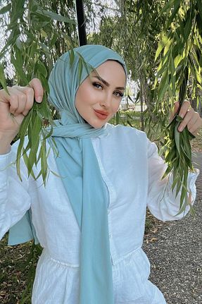 شال آبی زنانه پنبه پلی استر SAYRA - کد 867680257