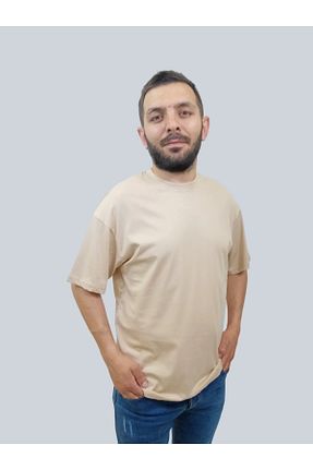 تیشرت قهوه ای مردانه اورسایز Booss Milano - کد 833198211