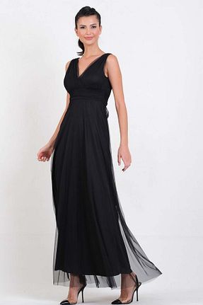 لباس مجلسی و فارغ التحصیلی مشکی زنانه پلی استر Spazio - کد 867687240