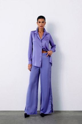 پیراهن بنفش زنانه رگولار Sateen - کد 746200580