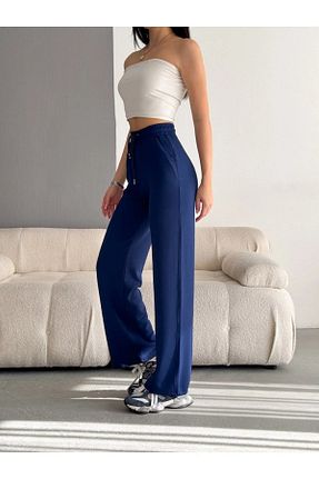 شلوار گرمکن حجاب سرمه ای زنانه پاچه گشاد winmoda - کد 867738326