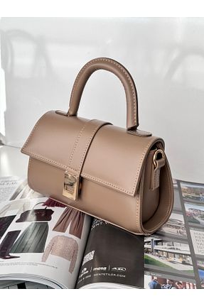 کیف دوشی قهوه ای زنانه چرم مصنوعی mèche atelier since 2024 - کد 867738316