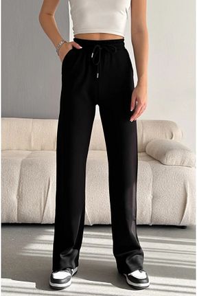 شلوار گرمکن حجاب مشکی زنانه پاچه گشاد winmoda - کد 867738304