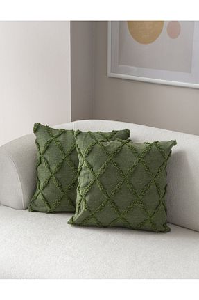 کوسن و روکش کوسن سبز پنبه ای dekomall home & living - کد 867742562