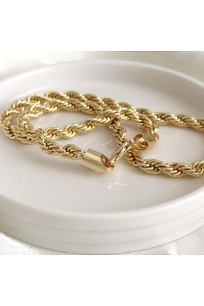 گردنبند جواهر صورتی زنانه برنجی Güler Yüzlü Silver - کد 834403805