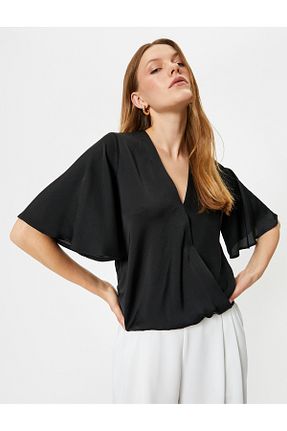بلوز مشکی زنانه ساده Koton - کد 830562170