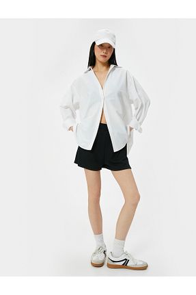 شلوارک و برمودا مشکی زنانه Relaxed Koton - کد 816464481