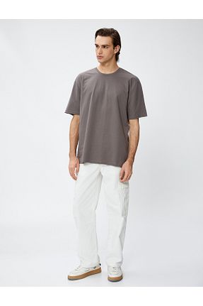 تیشرت طوسی مردانه Relaxed Koton - کد 733468821