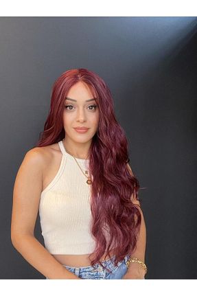 کلاه گیس بنفش زنانه Suzan Peruk - کد 868615050