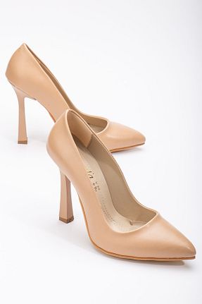 کفش استایلیتو بژ پاشنه نازک SOFT FASHION - کد 868967468