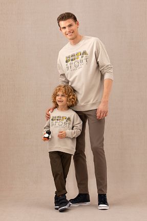 سوئیشرت بژ مردانه ساده U.S. Polo Assn. - کد 834787697