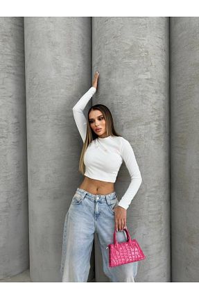 بلوز سفید زنانه ساده İKLİM LİFE - کد 867983874