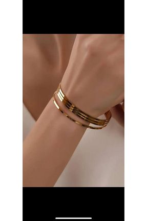 دستبند استیل (فولاد) طلائی زنانه استیل ضد زنگ AtelierNU Jewelry - کد 867989909