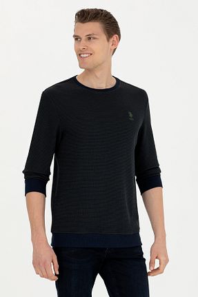 سوئیشرت سرمه ای مردانه ساده U.S. Polo Assn. - کد 839357378