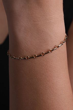 دستبند طلا زرد زنانه 14 عیار Naze Kuyumculuk - کد 868017040