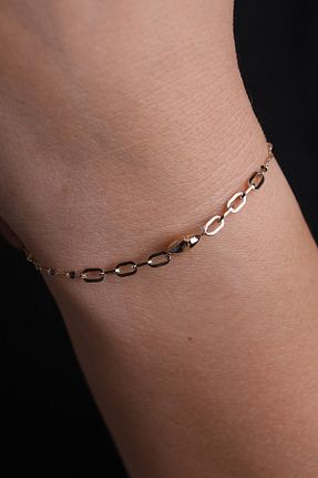 دستبند طلا زرد زنانه 14 عیار Naze Kuyumculuk - کد 868017256