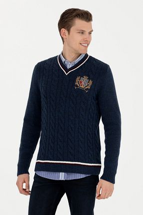 پلیور سرمه ای مردانه ساده U.S. Polo Assn. - کد 838370664