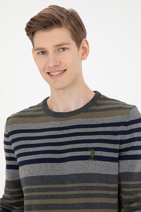 پلیور طوسی مردانه ساده U.S. Polo Assn. - کد 838796011