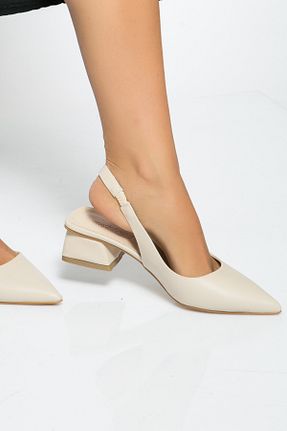 کفش مجلسی بژ زنانه چرم مصنوعی Shoes Time - کد 868061237