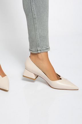 کفش مجلسی بژ زنانه چرم مصنوعی Shoes Time - کد 868061035