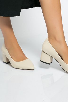 کفش مجلسی بژ زنانه چرم مصنوعی Shoes Time - کد 868061190